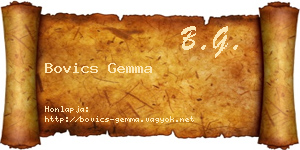 Bovics Gemma névjegykártya